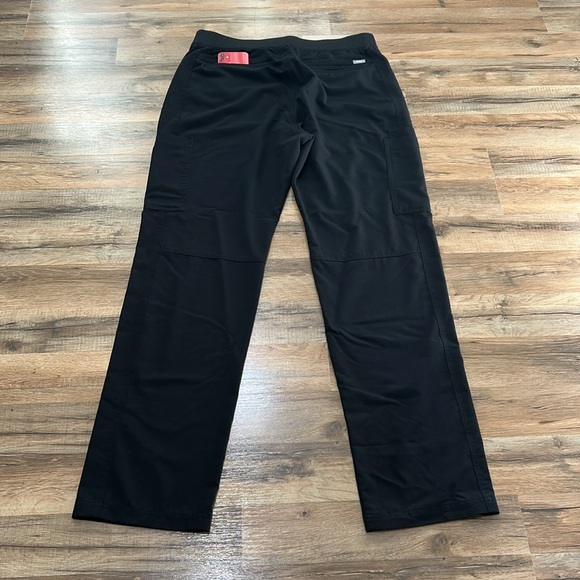 FIGS BASIC SCRUB PANTS TECHNICAL COLLECTION BLACK HIGH RISE UNISEX Sz XL - Picture 2 of 12